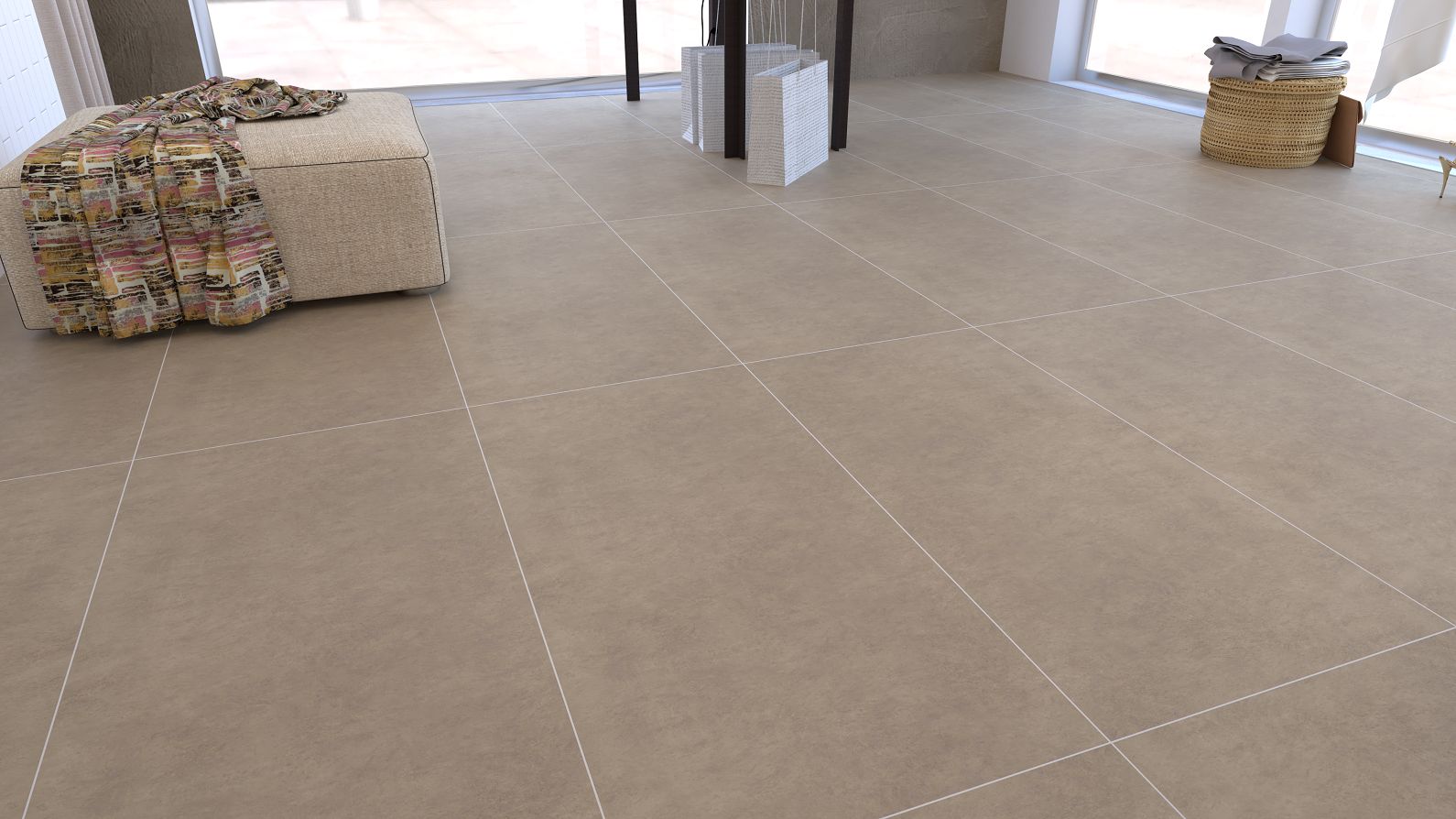 FOKOS ROCCIA 50x50 - PIASTRELLA GRES SOTTILE 3 MM EFFETTO CEMENTO GRIGIO  SCURO 