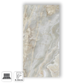 LA FABBRICA ONICE IRIDE ARGENTO LUCIDO 60X120 - GRES PORCELLANATO EFFETTO MARMO ONICE GRIGIO