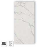 Porcelain Tiles Statuario Marble Effect Glossy with Gray Veins 60x120 - ASC087